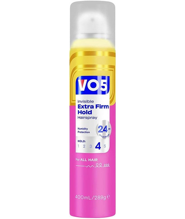 VO5 INVISIBLE EXTRA FIRM HOLD 4 HAIRSPRAY 400 ml Sprays, Serums and Oils Asetena Pa 
