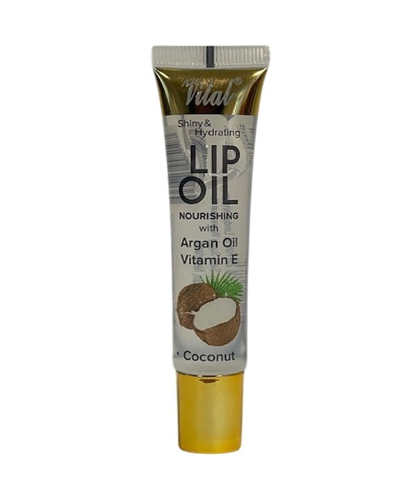 SHINY AND HYDRATING LIP OIL NOURISHING WITH ARGAN OIL VITAMIN E  Color Vanila Lips Asetena Pa 