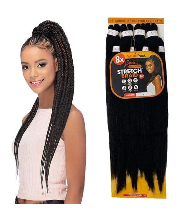 SPETRA MIRACLE FIBER 8X STRETCH BRAID 26 Color 2 Hair for Braid Extensions Asetena Pa 