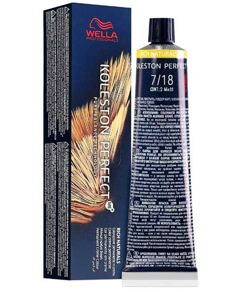 KOLESTON PERFECT ME PLUS RICH NATURALS 60 ml Color 7/3 Medium Blonde Gold Hair Color Asetena Pa 
