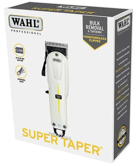 WAHL PROFESSIONAL CORDLESS SUPER TAPER CLIPPER Clippers and Trimmers Asetena Pa 