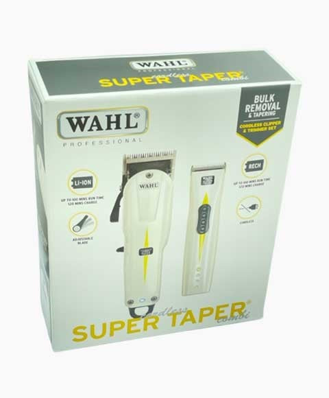 SUPER TAPER CORDLESS CLIPPER AND TRIMMER COMBI SET Clippers and Trimmers Asetena Pa 