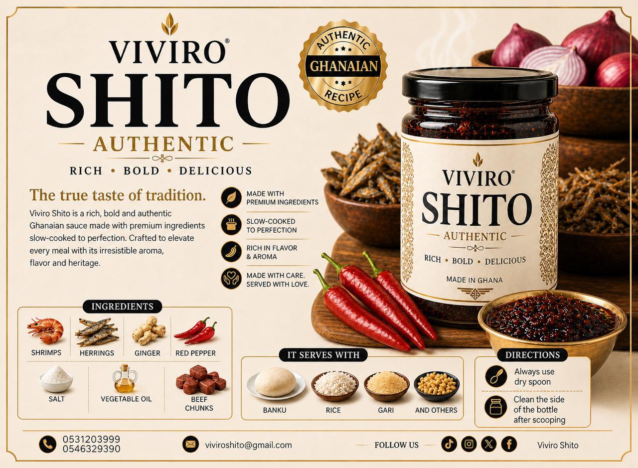 Viviro Authentic Ghanaian Shito (Homemade Hot Pepper Sauce) – Rich, Bold & Delicious Traditional Ghanaian Chilli Relish – 500g / 400g / 30 Sachets