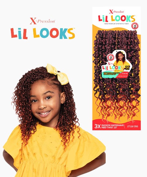 X PRESSION SYN LIL LOOKS PASSION WATERWAVE FEED TWIST BRAID 10 Inch Color 1B Hair for Braid Extensions Asetena Pa 