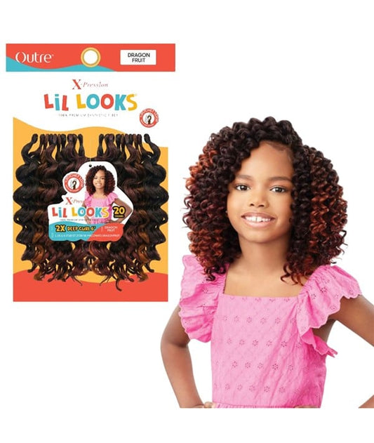 X PRESSION SYN LIL LOOKS 2X DEEP CURL 6 Inches Color 4 Hair for Braid Extensions Asetena Pa 