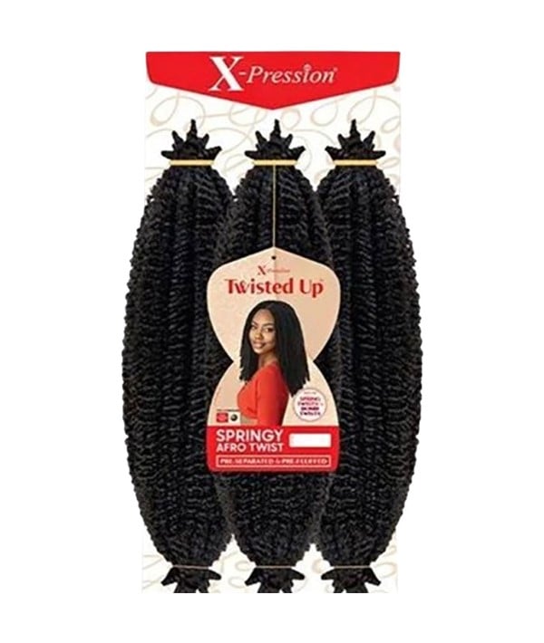 X PRESSION 3X TWISTED UP SPRINGY AFRO TWIST BRAIDS 24" Color 30 Hair for Braid Extensions Asetena Pa 