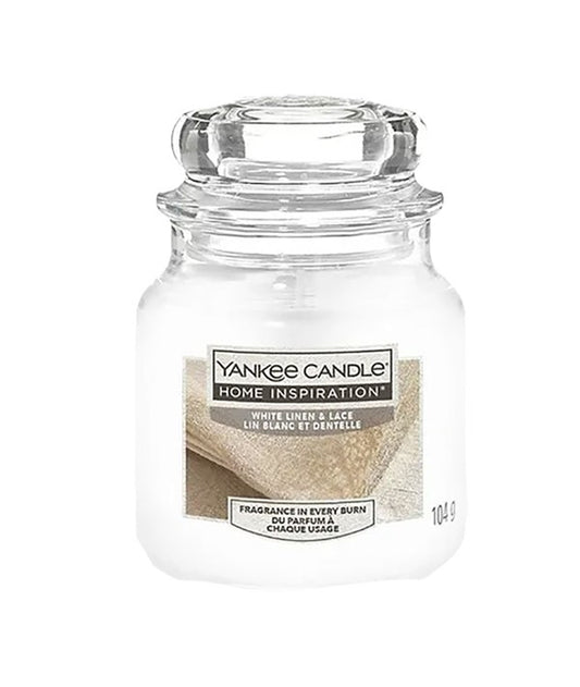 YANKEE CANDLE HOME INSPIRATION WHITE LINEN LACE 104 g Candles Asetena Pa 