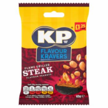 Kp Flav Kravers Flame Grill Steak Peanuts   16x65g