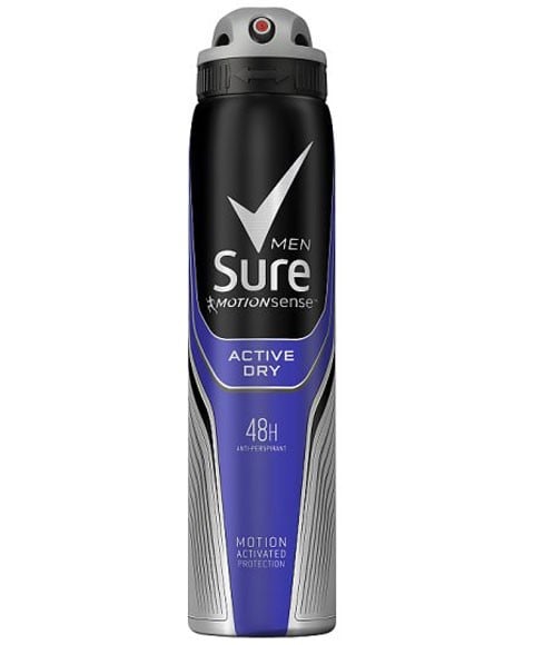 MOTIONSENSE MEN ACTIVE DRY 48H ANTI PERSPIRANT DEODORANT SPRAY 250 ml Body Care Asetena Pa 