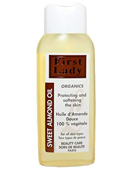 FIRST LADY ORGANICS SWEET ALMOND OIL 400 ml Skin Moisturizing Asetena Pa 