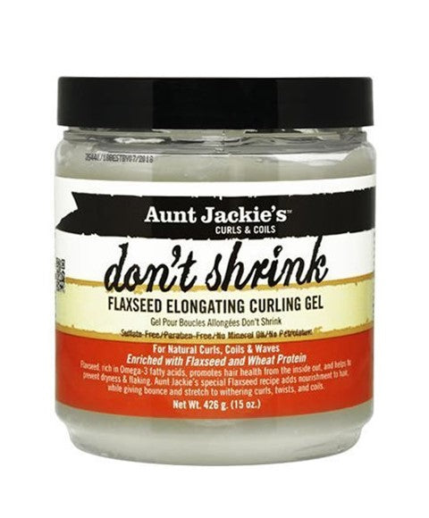 AUNT JACKIES DONT SHRINK FLAXSEED ELONGATING CURLING GEL 426 g Hair Styling Asetena Pa 