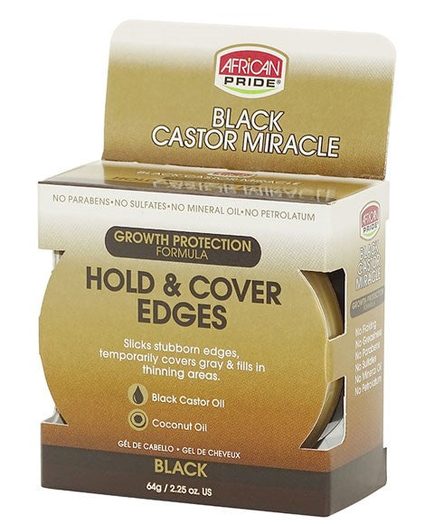 BLACK CASTOR MIRACLE HOLD AND COVER EDGES 64 g Hair Styling Asetena Pa 