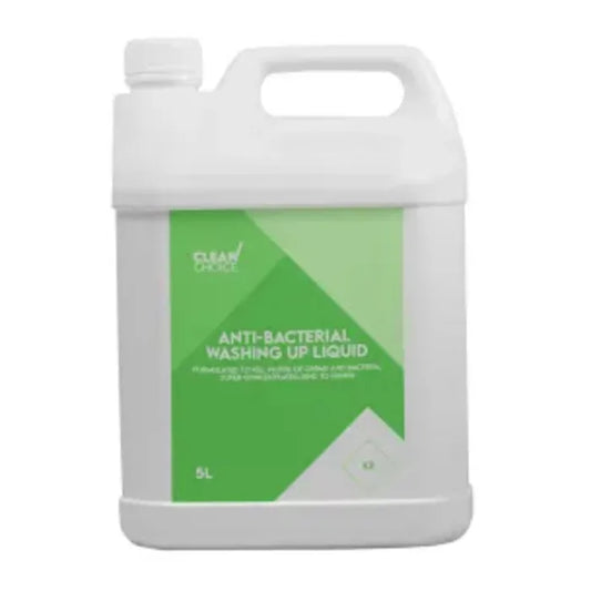 Clean Choice Anti-Bacterial Washing Up Liquid 5L Case of 2