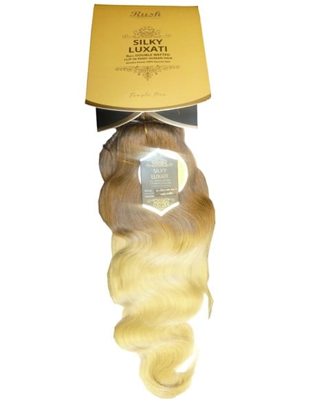 SILKY LUXATI 8PCS DOUBLE WEFTED BODY WAVE CLIP IN REMY HAIR 18 Color Bur Human Hair Bundles Asetena Pa 