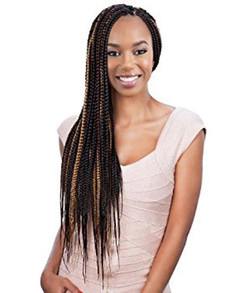 MODEL MODEL SYN BOX BRAIDS MEDIUM  Color 99J Hair for Braid Extensions Asetena Pa 