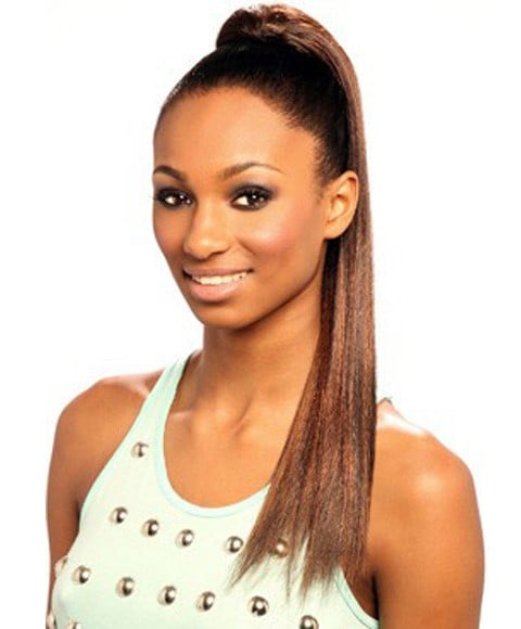 CHERISH SYN DRAWSTRING YAKI STRAIGHT PONYTAIL 18 Color P1B/30 PonyTail Asetena Pa 