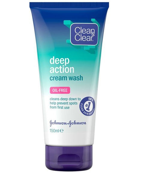 CLEAN AND CLEAR DEEP ACTION CREAM WASH 150 ml Skin Wash Asetena Pa 