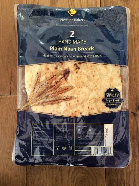 Leicester Bakery Large Plain Naan  1x2's
