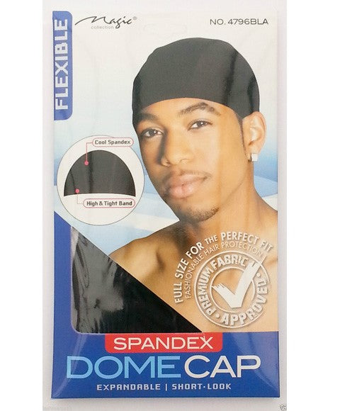 MAGIC COLLECTION FLEXIBLE DOME CAP 4796  Color Black Durags and Caps Asetena Pa 