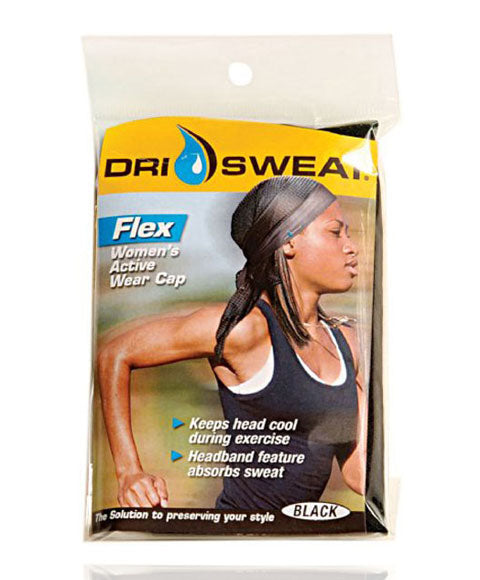 DRI SWEAT FLEX WOMENS ACTIVE WEAR CAP  Color Black Durags and Caps Asetena Pa 