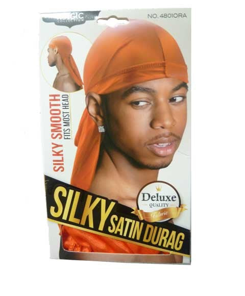 MAGIC COLLECTION SILKY SATIN DURAG 4801ORA  Color Orange Durags and Caps Asetena Pa 