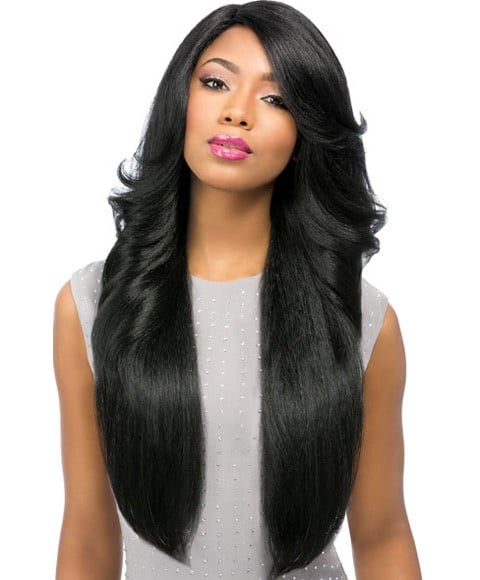 EMPRESS SYN PERM WEDGE CUSTOM LACE FRONT EDGE WIG  Color T1B/27 Lace Wigs Asetena Pa 
