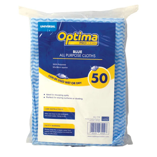 Optima 50 Multi Purpose Cloths Blue - 1x1