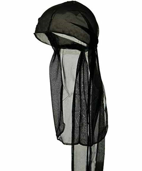 GOLDILOXS 2 IN 1 DU RAG AND WAVE CAP  Color Black Extensions Accessories Asetena Pa 