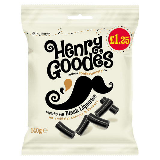 Henrys Goode Best Ever Liquorice   12x140g