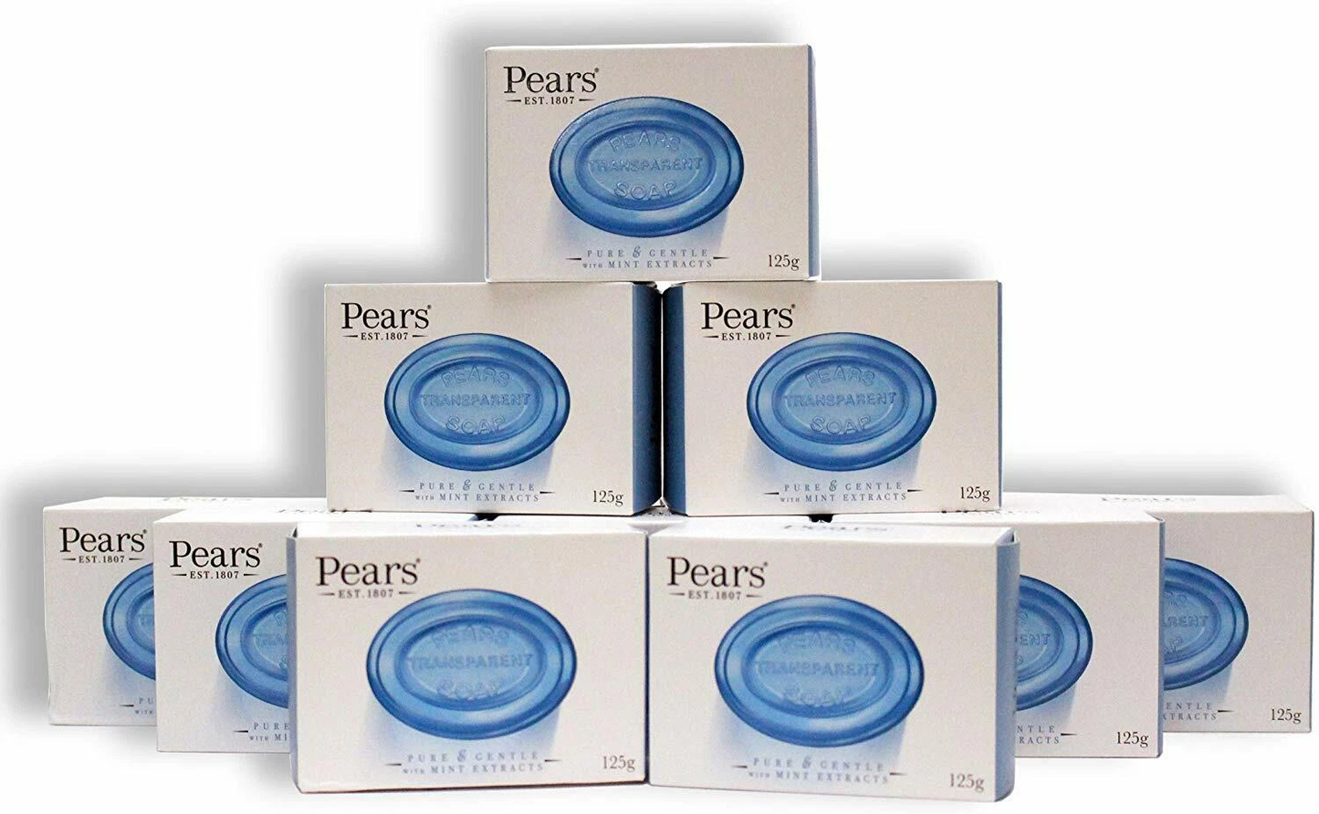 PEARS SOAP BLUE GERM SHIELD CS 12 BARS 12 x 125G