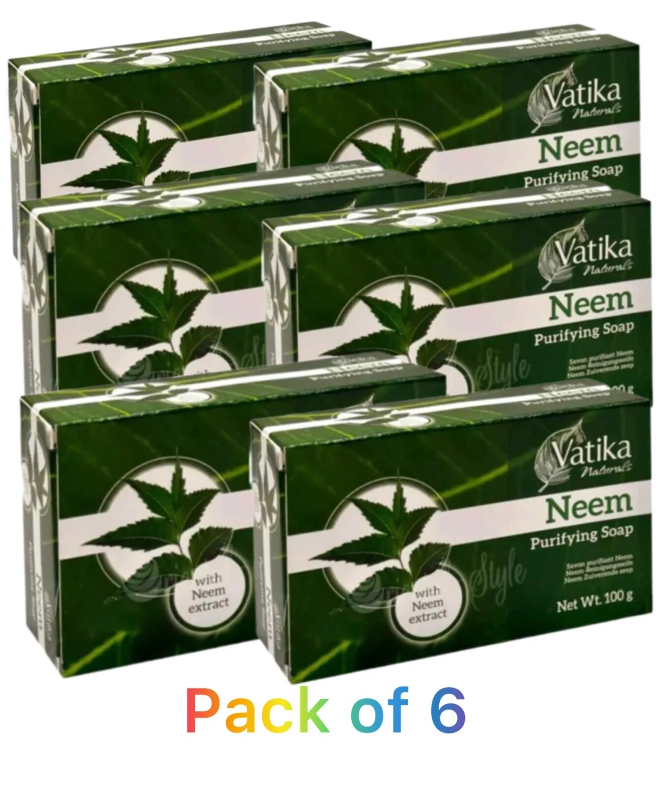vatika NEEM SOAP ORGANIE 6 x 100