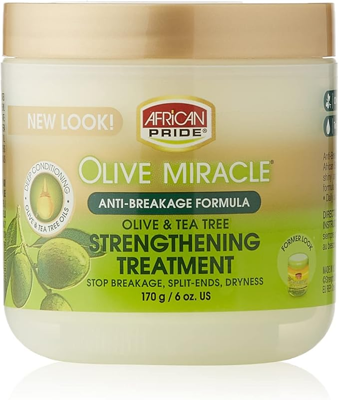 African Pride Olive Miracle Anti-Breakage Strengthening Treatment 6oz