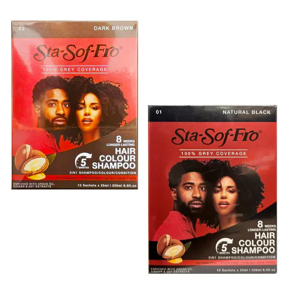 STA SOF FRO HAIR COLUR SHAMPOO BROWN 10 x 25ML