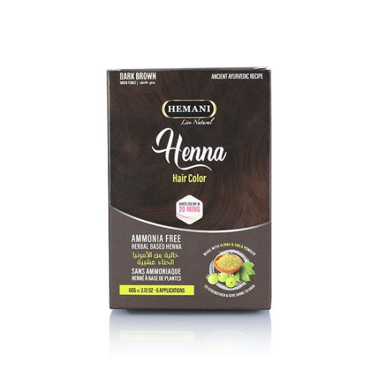 HEMANI HENNA HAIR COLOUR BROWN' 6 x 60G