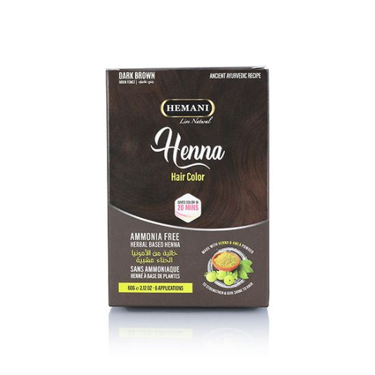 HEMANI HENNA HAIR COLOUR BROWN' 6 x 60G