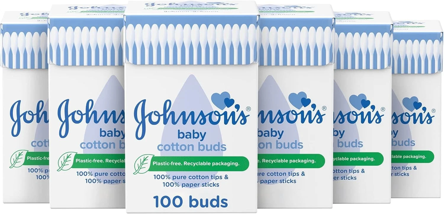 JOHNSONS & JOHNSONS BABY COTTON BUDS 6 × 100S