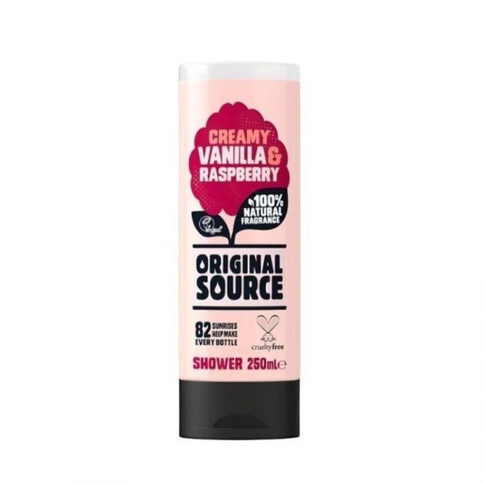 ORIGINAL SOURCE SHOWER GEL VANILLA & RASPBERRY 6 x 250ML