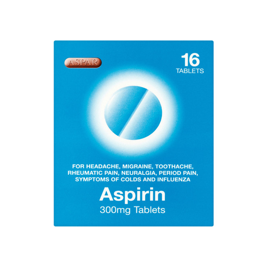 ASPAR ASPIRIN TABLETS 300MG 16CT 12 x 16S
