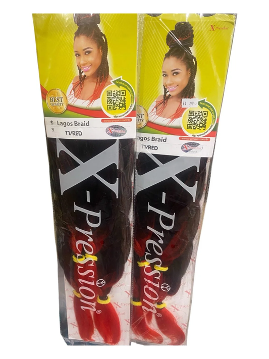 X-Pression Lagos Braid T1/red