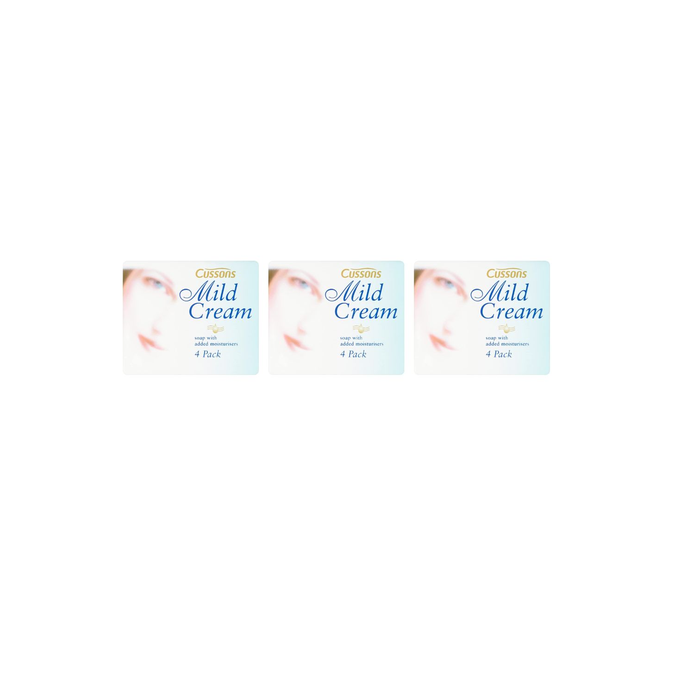 CUSSONS MILD CREAM SOAP 4PK 1 x 4X90G