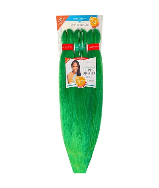 IMPRESSION PASTEL PRE SRETCHED SUPER BRAID BULK 52 inch Color Yellow/Space Blue Hair for Braid Extensions Asetena Pa 