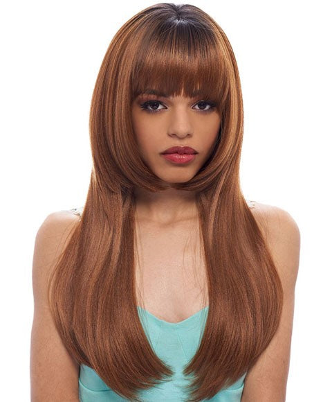 JANET COLLECTION TWO BLOCK SYN USTER WIG  Color PLUMRED Synthetic Hair Wigs Asetena Pa 
