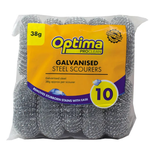 Optima Galvanised Steel Scourers-1x10