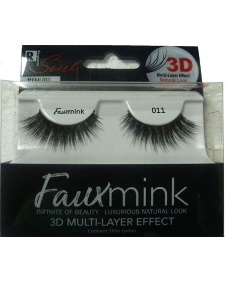 RESPONSE SOUL FAUX MINK 3D EFFECT EYELASH 011  Color Black Eye Makeup Asetena Pa 