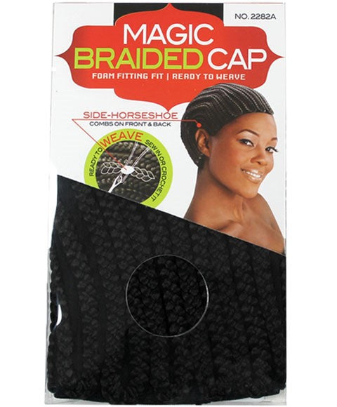 MAGIC BRAIDED CAP BLACK  Color 2282A Durags and Caps Asetena Pa 