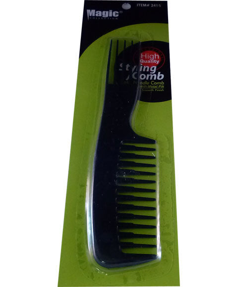 MAGIC COLLECTION RAKE HANDLE COMB 2415  Color Black Hair Brushes and Combs Asetena Pa 