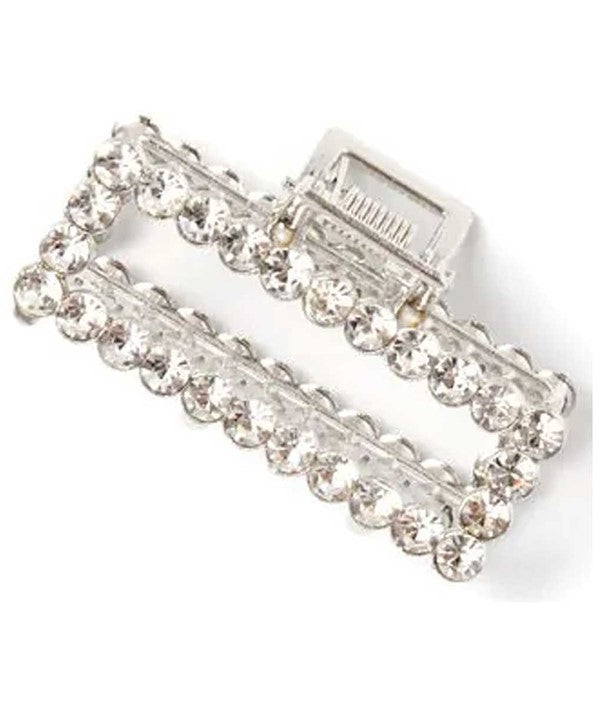 SMALL RECTANGULAR CRYSTAL METAL CLAMP 9325 Hair Accessories Asetena Pa 