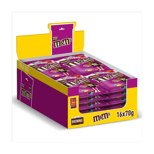 M&M's Brownie Bites Milk Chocolate Treat Bag  70g Box of 16