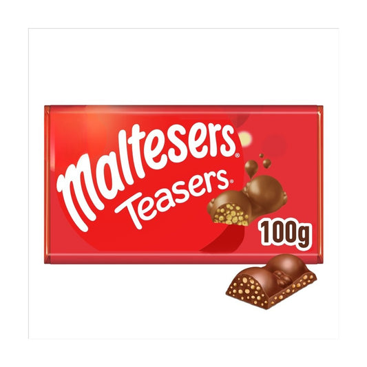 Maltesers Teasers Milk Chocolate & Honeycomb Block Bar 100g