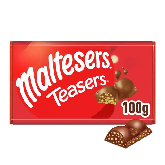 Maltesers Teasers Milk Chocolate & Honeycomb Block Bar 100g